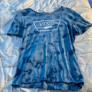 Blue tie-dye Vans shirt